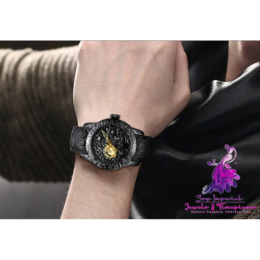 Dragon Pattern Mechanical Watch