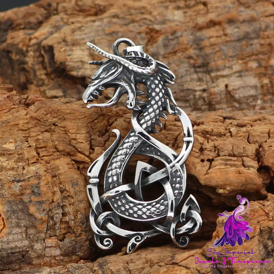 Vintage Dragon Titanium Steel Pendant