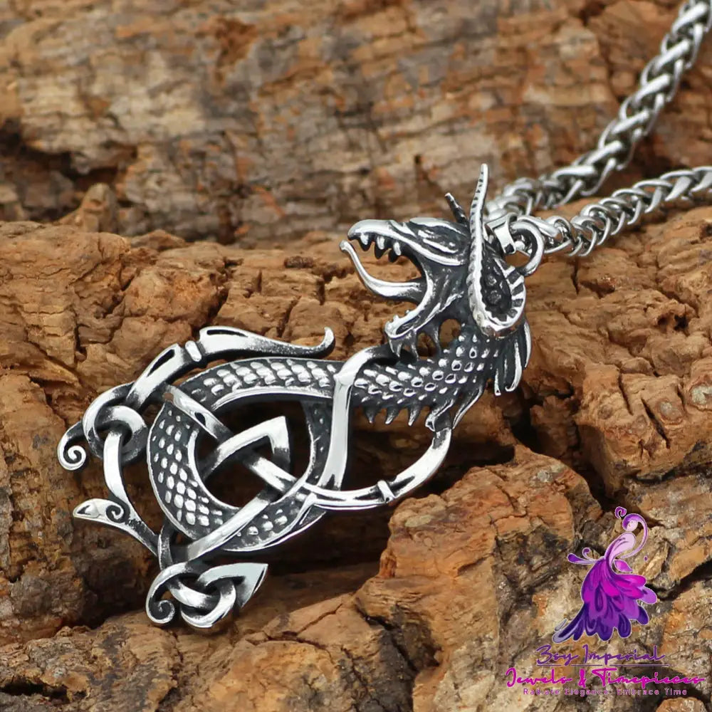 Vintage Dragon Titanium Steel Pendant