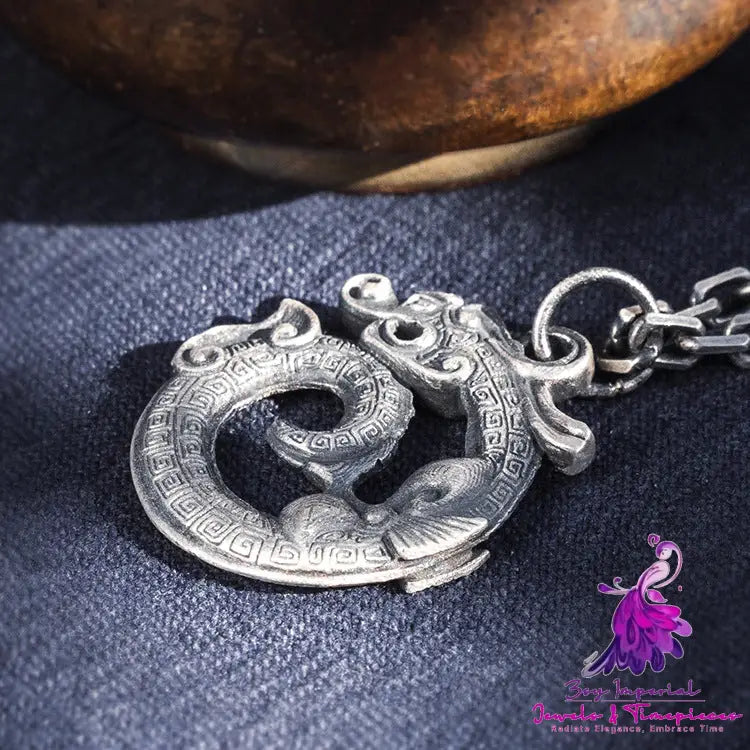 Vintage Silver Dragon Pendant