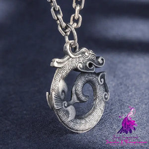 Vintage Silver Dragon Pendant