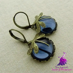 Hanging Vintage Dragonfly Earrings for Women