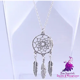 Boho Dream Catcher Pendant