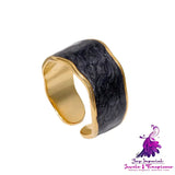 Stainless Steel Ring Non-fading Dripping Oil Opening Fashion