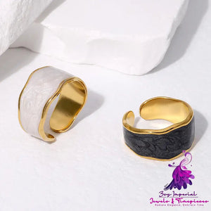 Stainless Steel Ring Non-fading Dripping Oil Opening Fashion