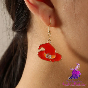 Drop Oil Hat Ghost Earrings