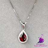 Mozambique Garnet Drop Pendant