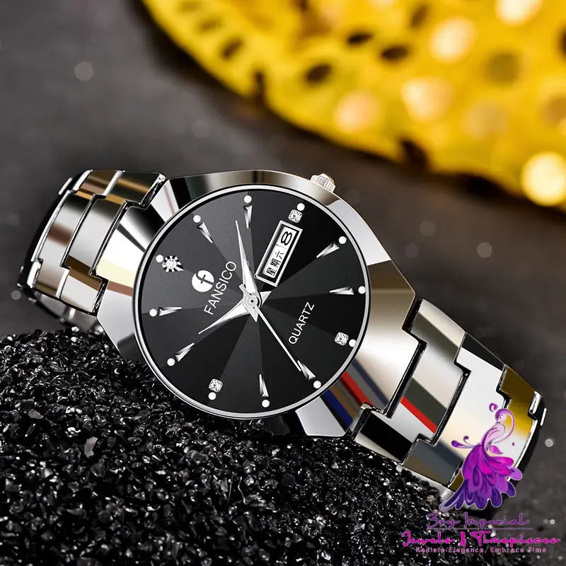 Tungsten Dual Calendar Men’s Watch