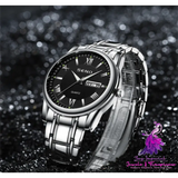 Luminous Dual Calendar Quartz Watch for Men