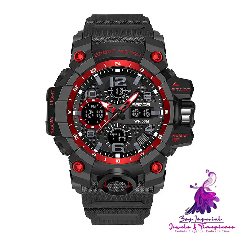 Dual Display Multi-Function Men’s Sports Watch