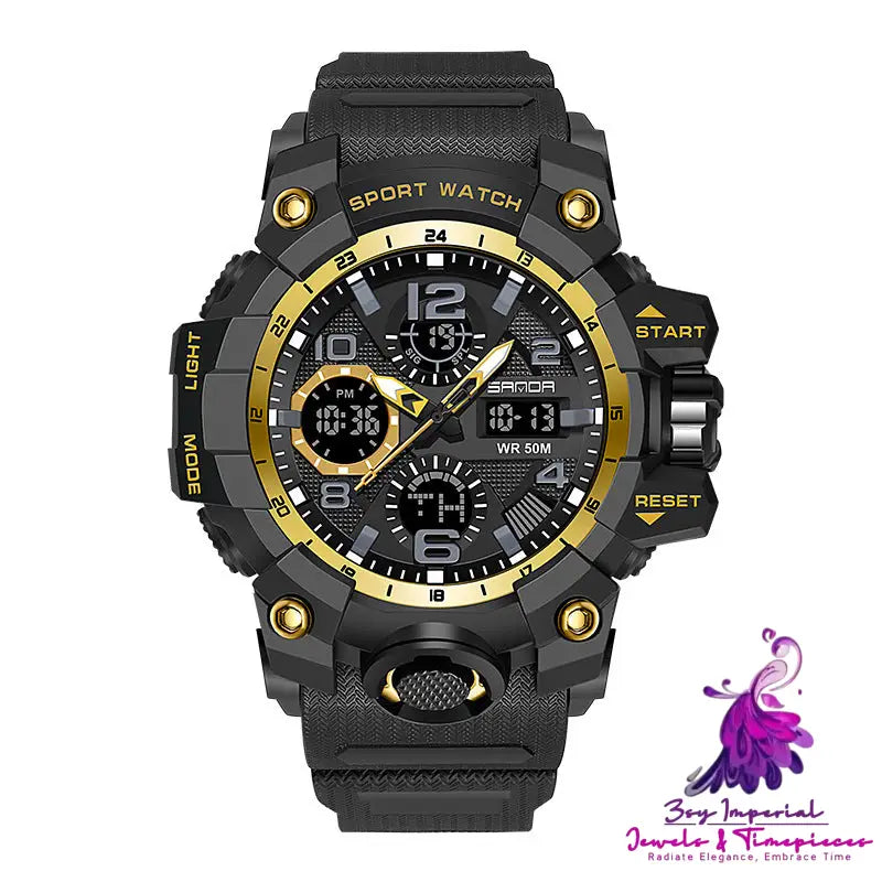 Dual Display Multi-Function Men’s Sports Watch