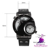 OULM Dual Time Zone Quartz Watch