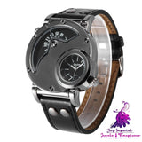 OULM Dual Time Zone Quartz Watch