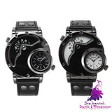 OULM Dual Time Zone Quartz Watch