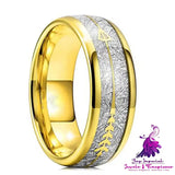 Fashion Minimalist Gold Ring Double Color Imitation Polished