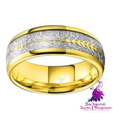 Fashion Minimalist Gold Ring Double Color Imitation Polished