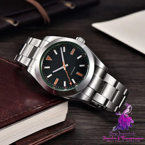 Precision Waterproof Men’s Steel Mechanical Watch