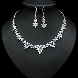 Bridal Zircon Silver Necklace