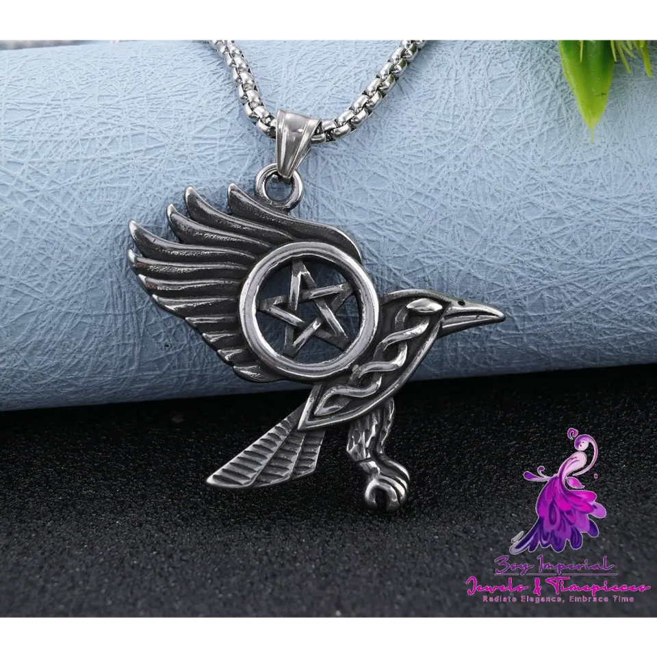 Eagle Wings Pentagram Necklace