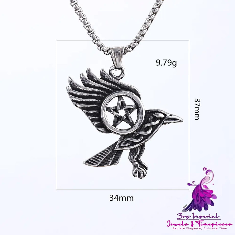 Eagle Wings Pentagram Necklace