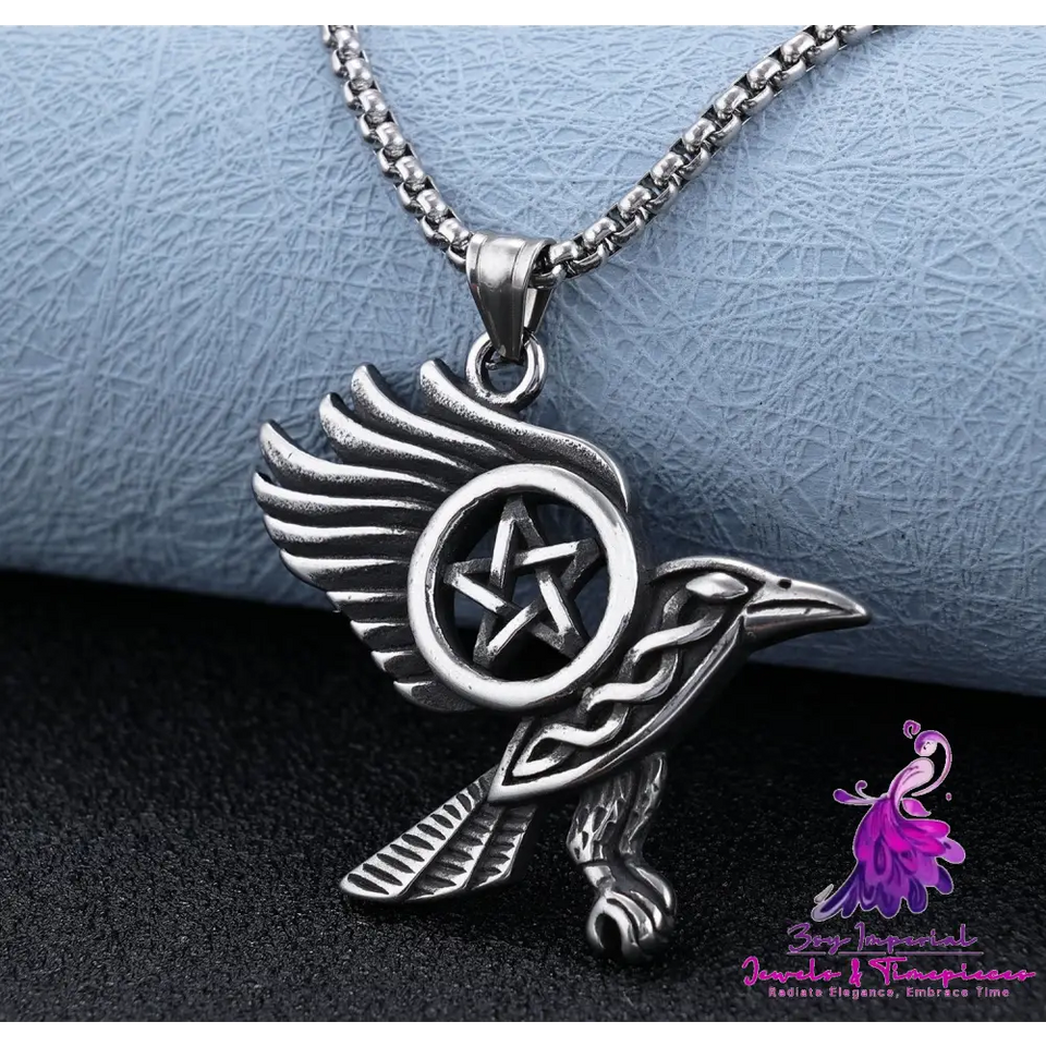 Eagle Wings Pentagram Necklace