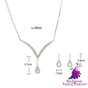 Necklace and Eardrop Set for Women