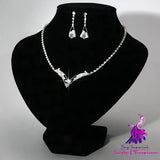 Korean Water Drop Bridal Jewelry Set