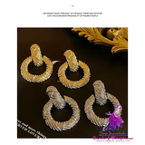 Exaggerated High-grade Round Ring Earrings Simple Graceful