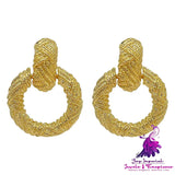 Exaggerated High-grade Round Ring Earrings Simple Graceful