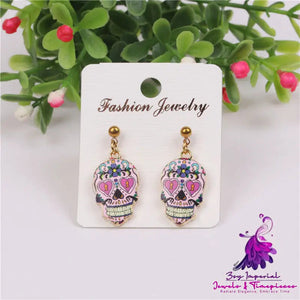 Original Punk Halloween Explosion Skull Earrings