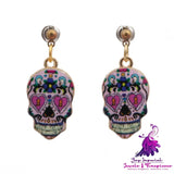 Original Punk Halloween Explosion Skull Earrings