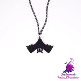 Inverted Bat Fairy Necklace Earrings