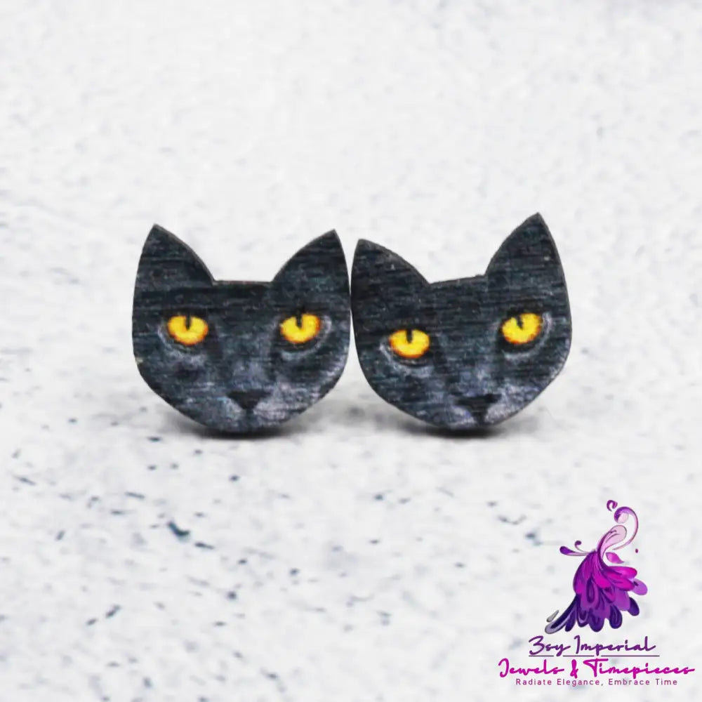 Fashion Personality Horror Halloween Bat Stud Earrings