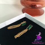 Vintage Green Crystal Earrings