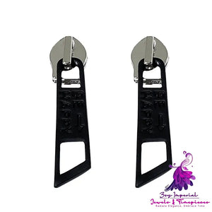 Cool Punk Zipper Earrings