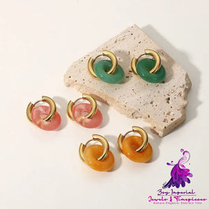 Retro Natural Stone Earrings