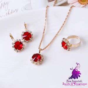 Fashion Round Crystal Jewelry Set