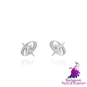 Oval Cross Fashion Earrings