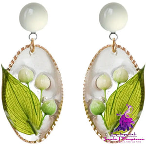 Fashion Oval Picture Frame Earrings