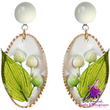 Fashion Oval Picture Frame Earrings