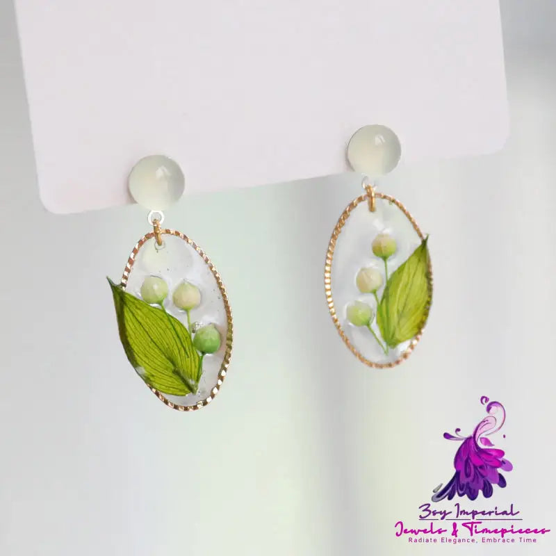 Fashion Oval Picture Frame Earrings