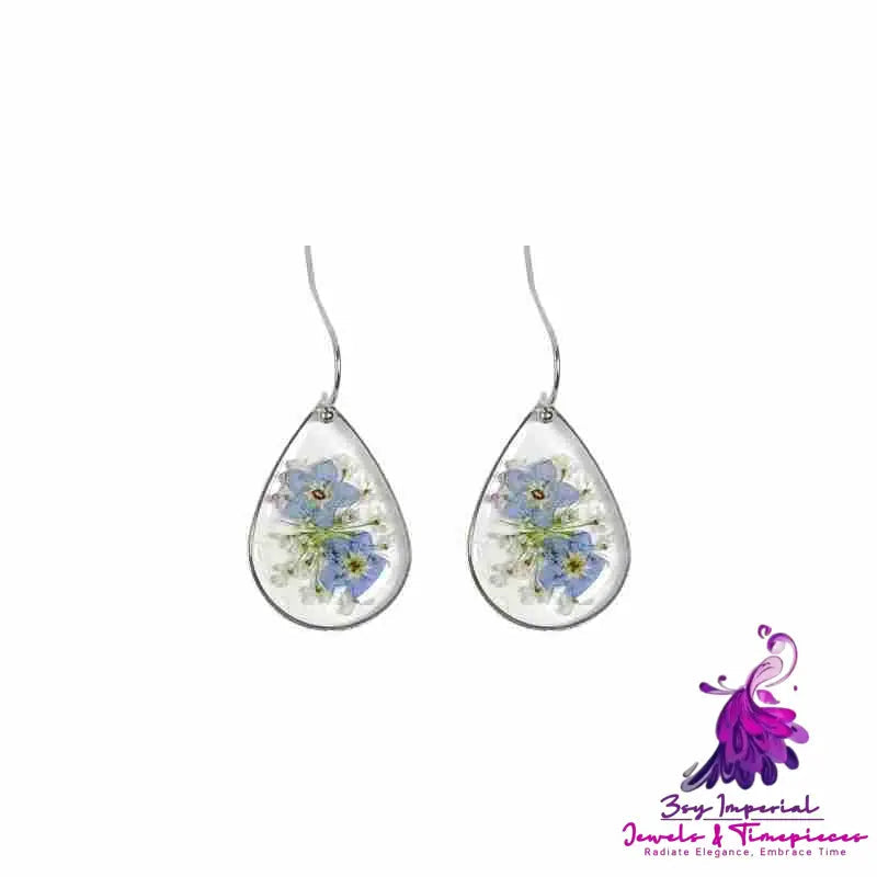 Real Flower Earrings Fashion Resin