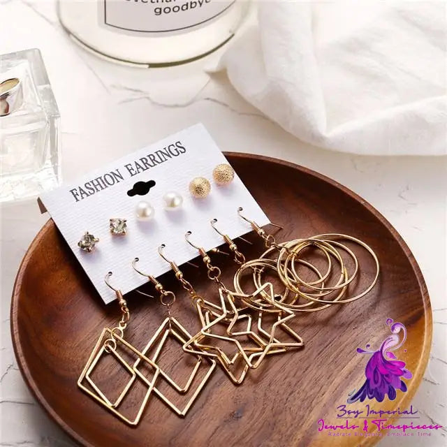 Women’s Temperament Fashion Simple Rhinestone Earrings