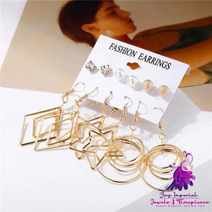 Women’s Temperament Fashion Simple Rhinestone Earrings