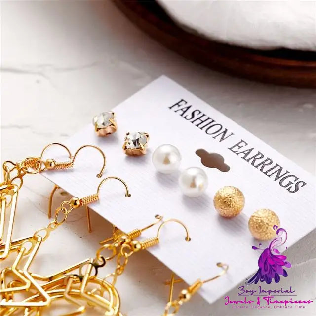 Women’s Temperament Fashion Simple Rhinestone Earrings