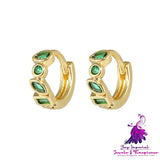 Irregular Zircon Studded Earrings for Women