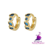 Irregular Zircon Studded Earrings for Women