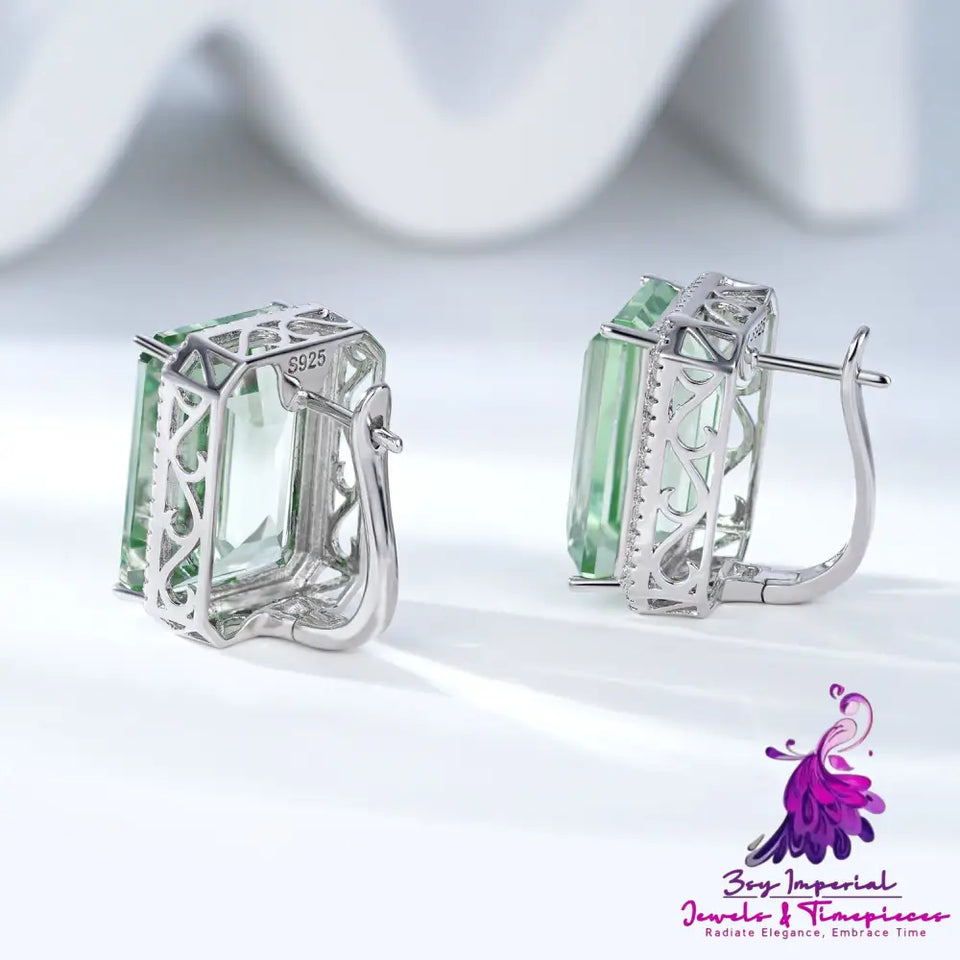 Luxurious Green Crystal Earrings