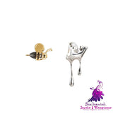 Fashionable Bee Earrings With Female French Design