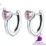 Fashionable Heart Shaped Zircon Earrings